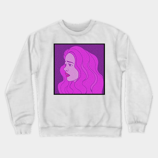 Sad woman Crewneck Sweatshirt by EmeraldWasp